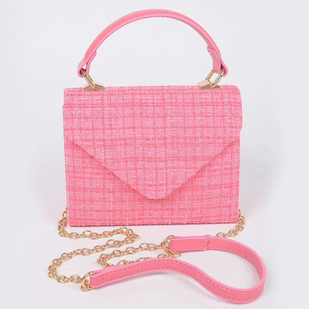 Tweed Top Handle Bag