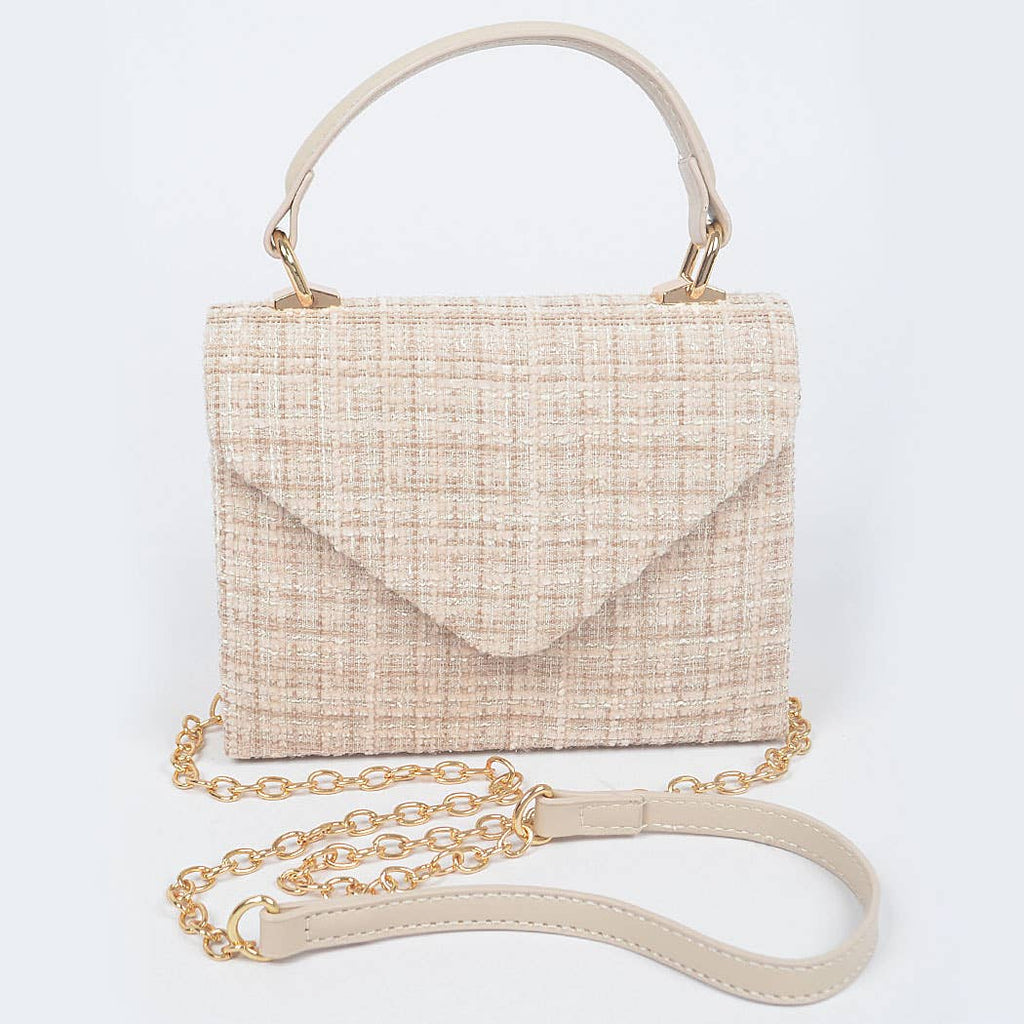 Tweed Top Handle Bag