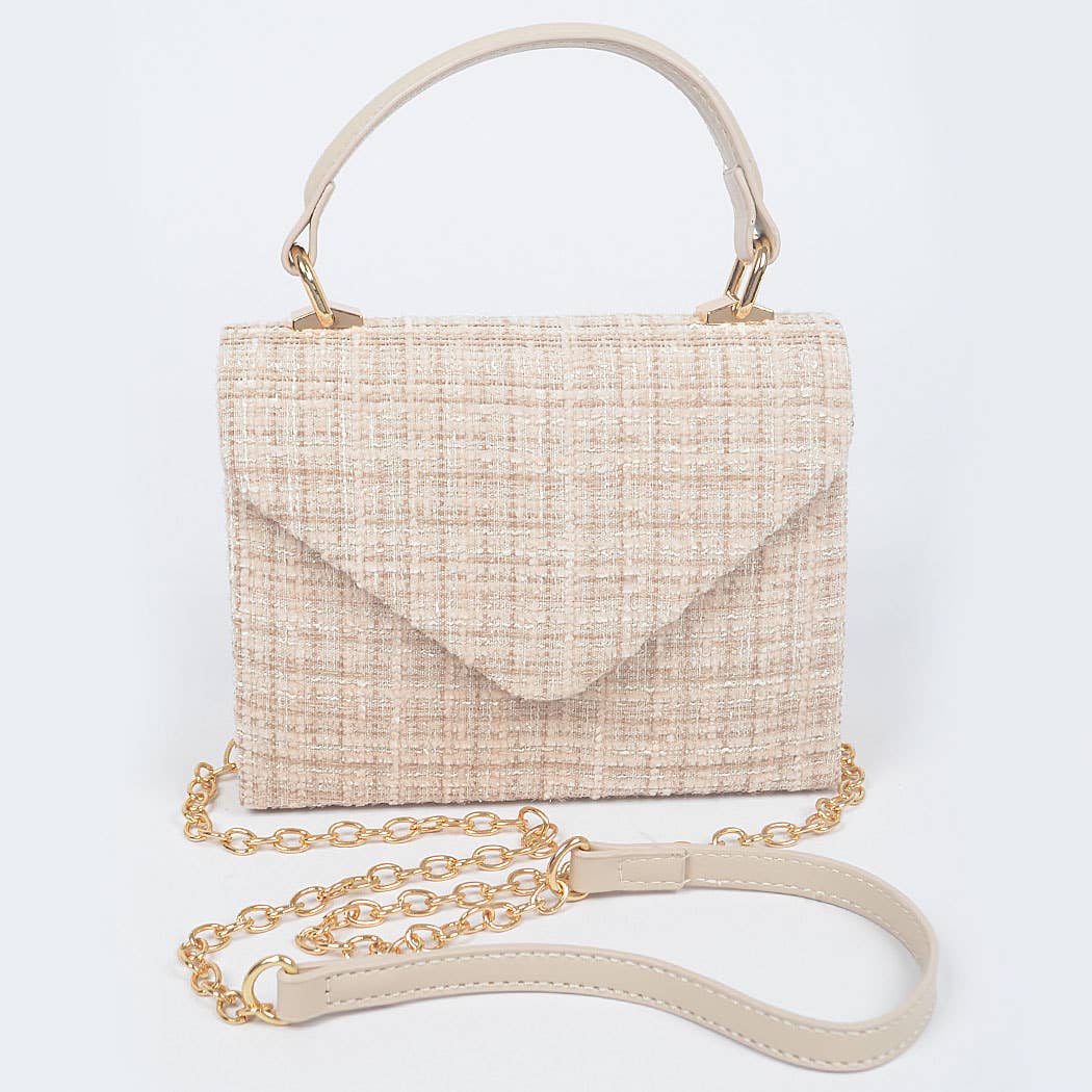 Tweed Top Handle Bag