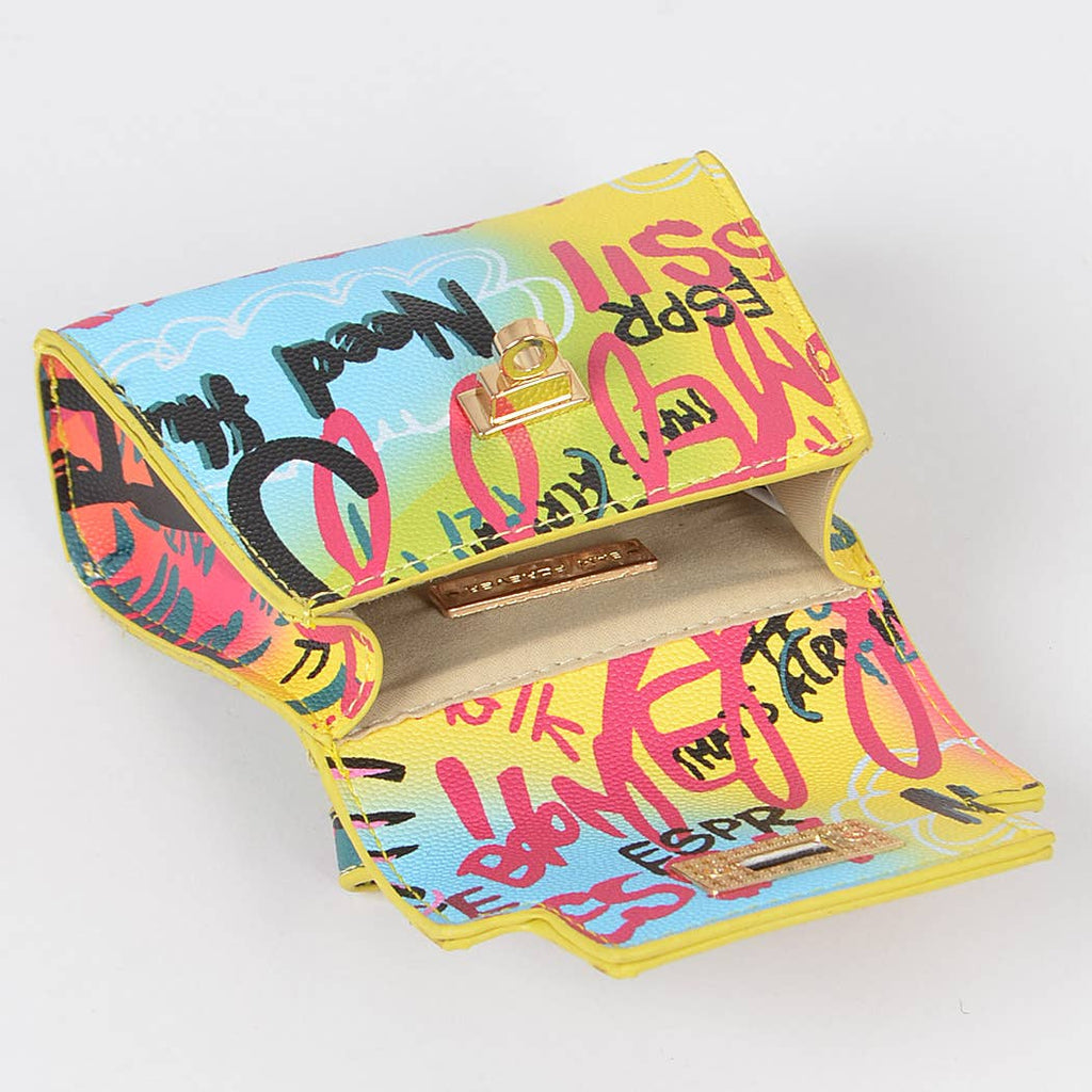 Multi Graffiti Mini Handle Bag