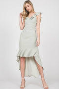 Casual Hi-Low Fishtail Midi Dress for Women 5004IMD
