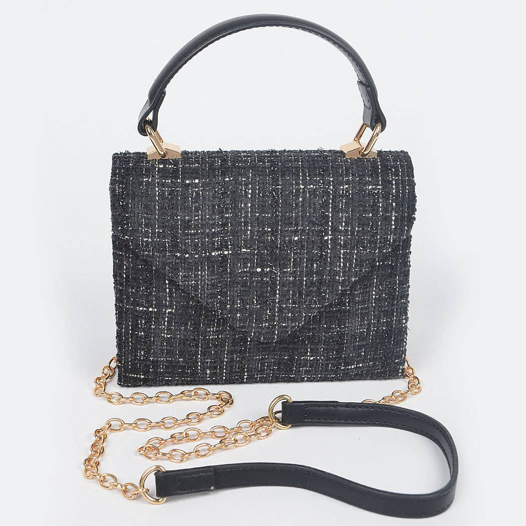 Tweed Top Handle Bag