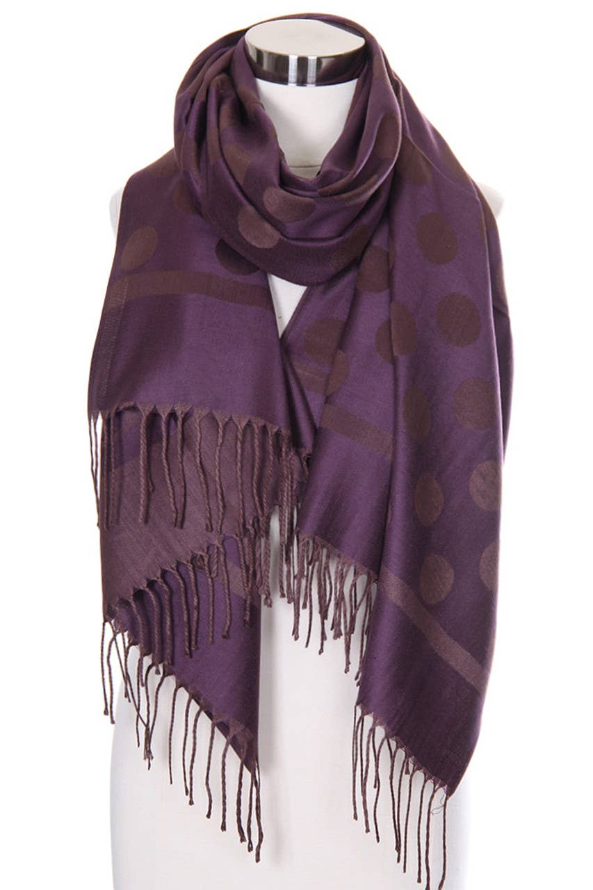 Polka Dot Pattern Pashmina Scarf