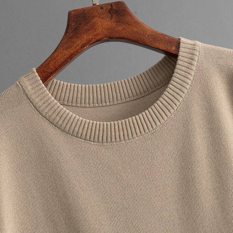 Knitted Color Block Striped Split Hem Two Piece Set