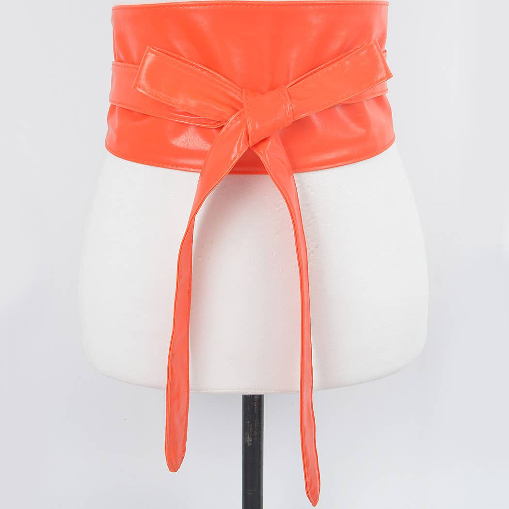 Tie Front Leather Belt