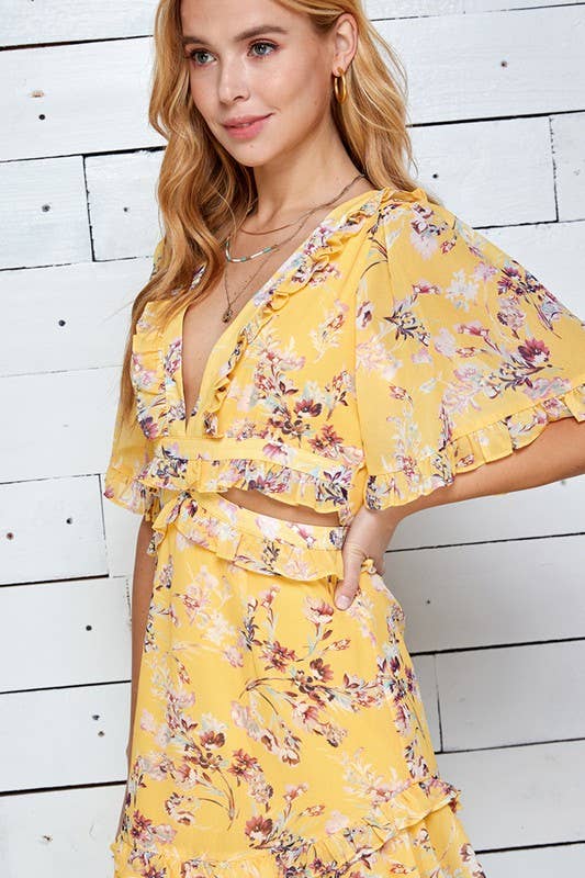 Floral Print Ruffle Everyday Dress 5101IMD
