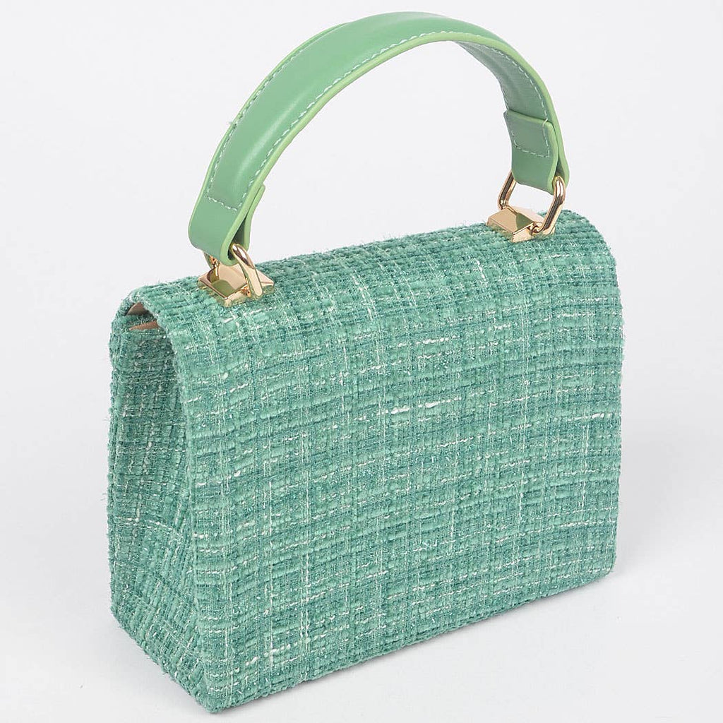 Tweed Top Handle Bag