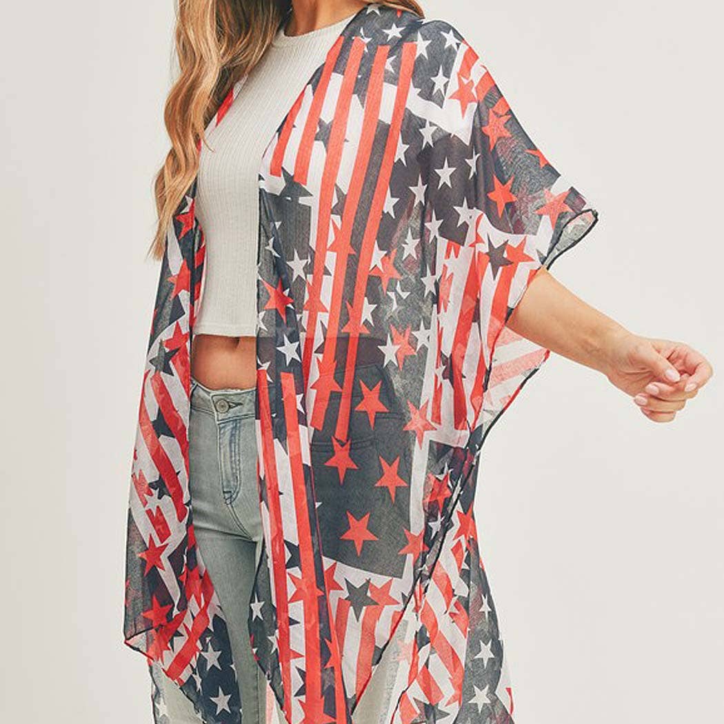 AMERICAN FLAG KIMONO