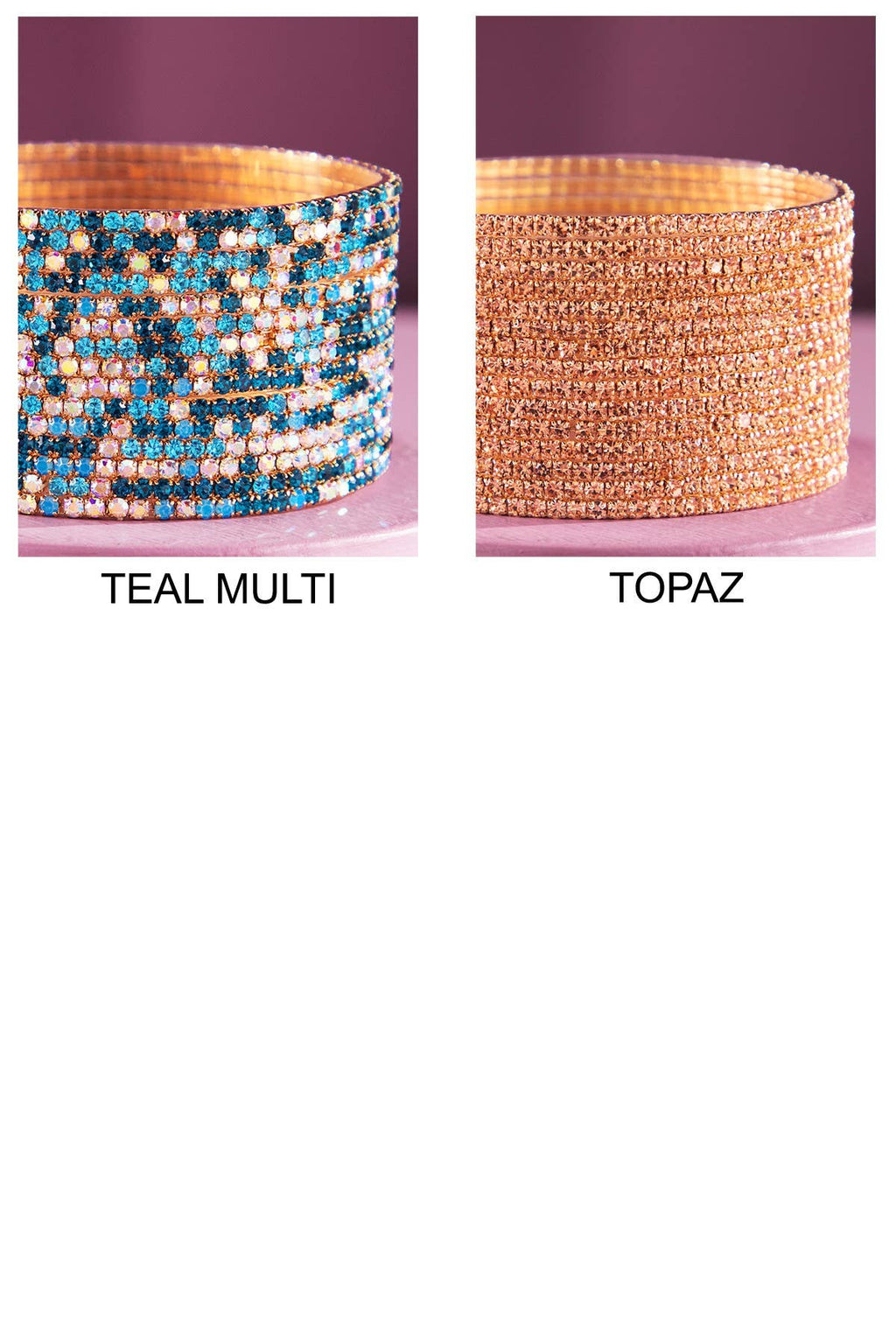 15-Layered Stackable Glass Stone Bracelets