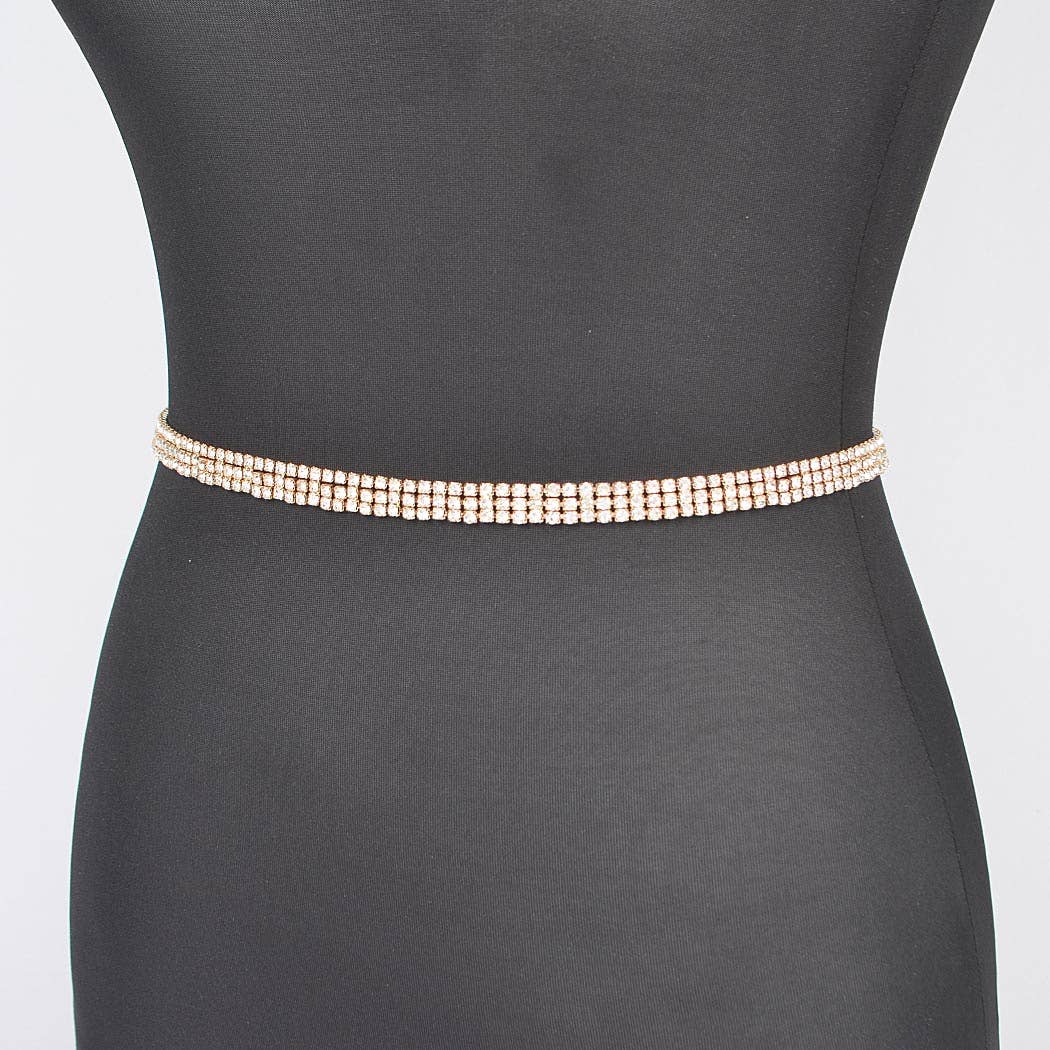 Rhinestone Plus Size Chain Belt