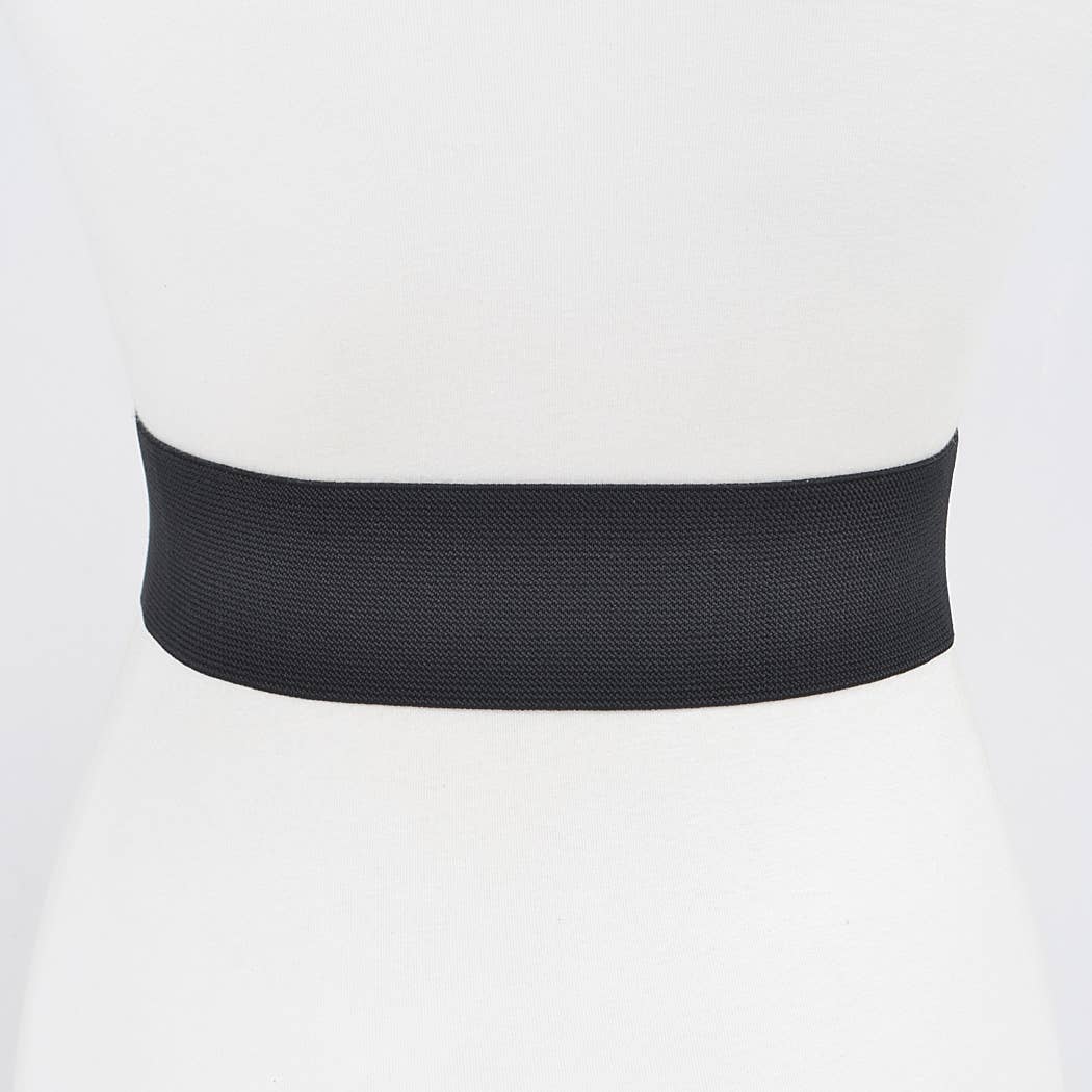 Rhinestone Bow Buckle Stretch Belt