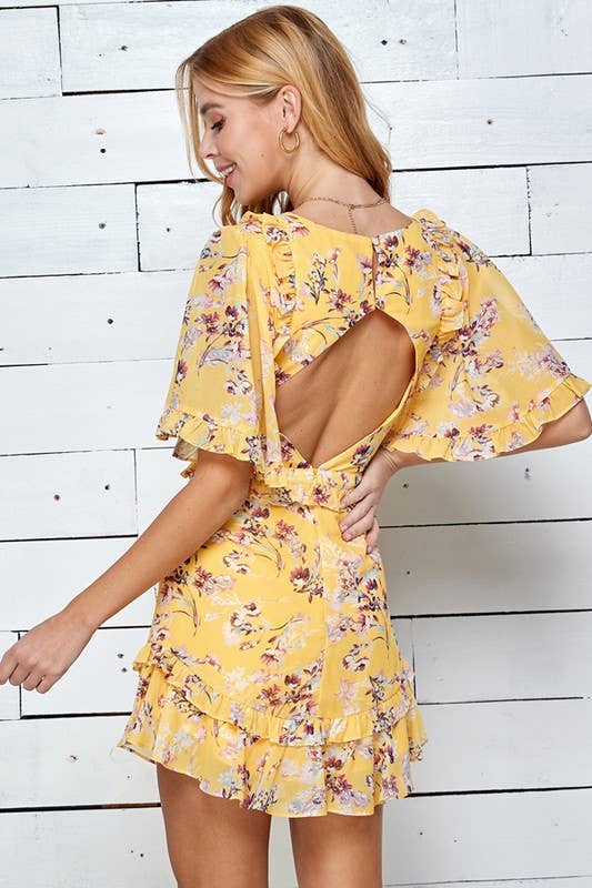 Floral Print Ruffle Everyday Dress 5101IMD