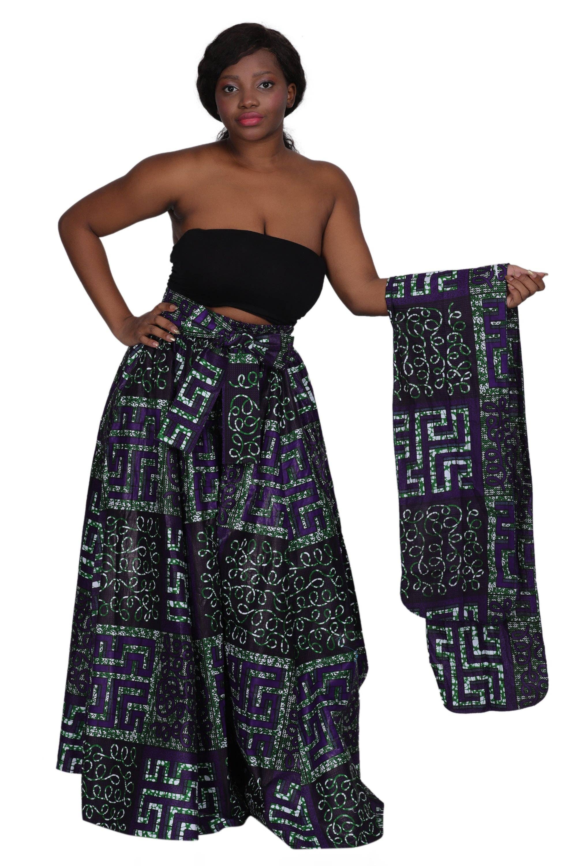 African Print Palazzo Pants 61-234