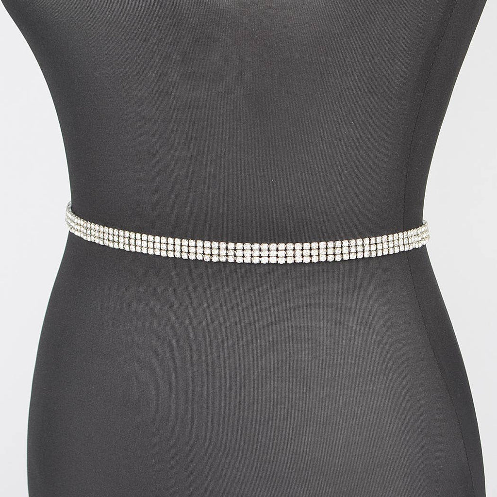 Rhinestone Plus Size Chain Belt