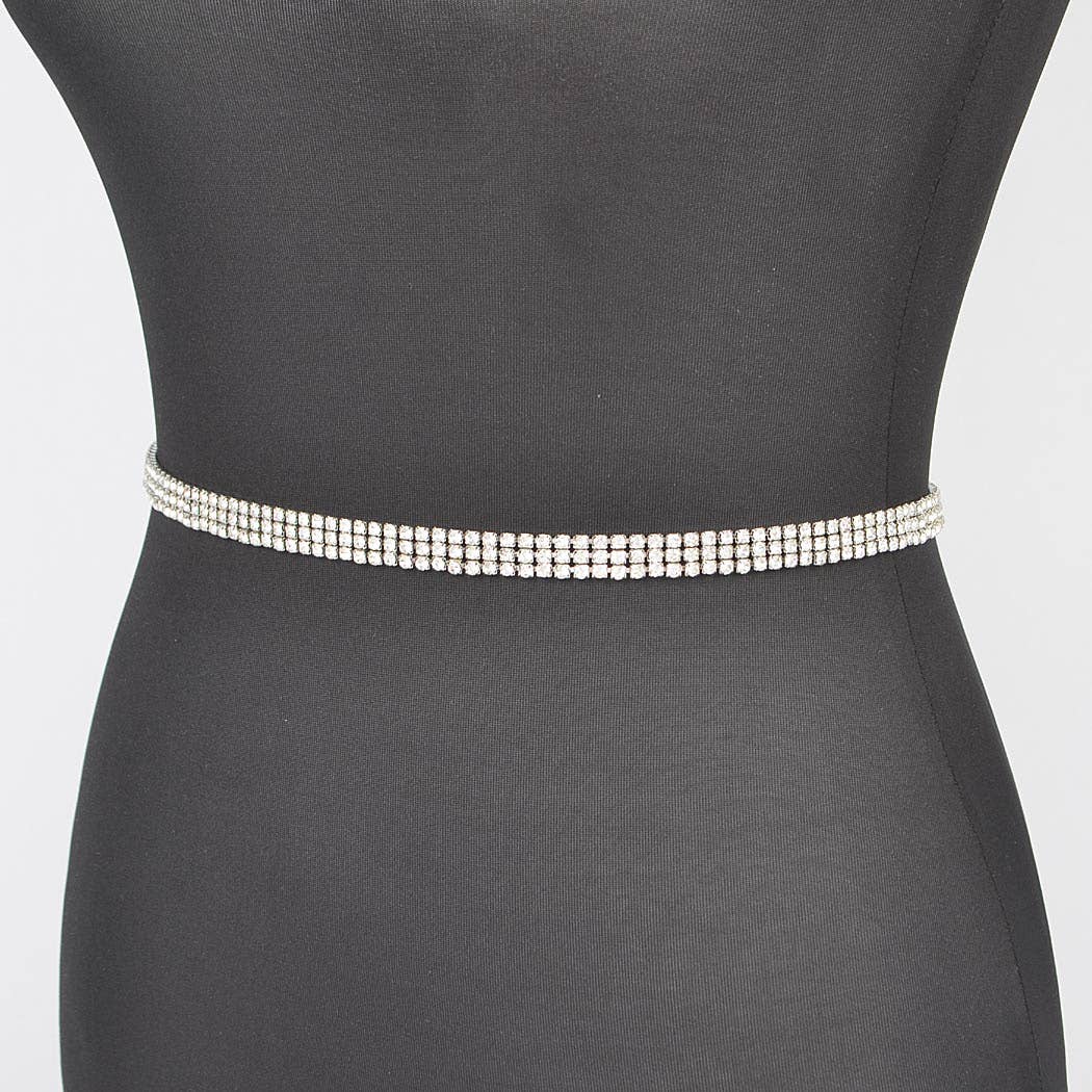 Rhinestone Plus Size Chain Belt