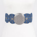 Denim Multi Eyelet Rounds Western Belt No