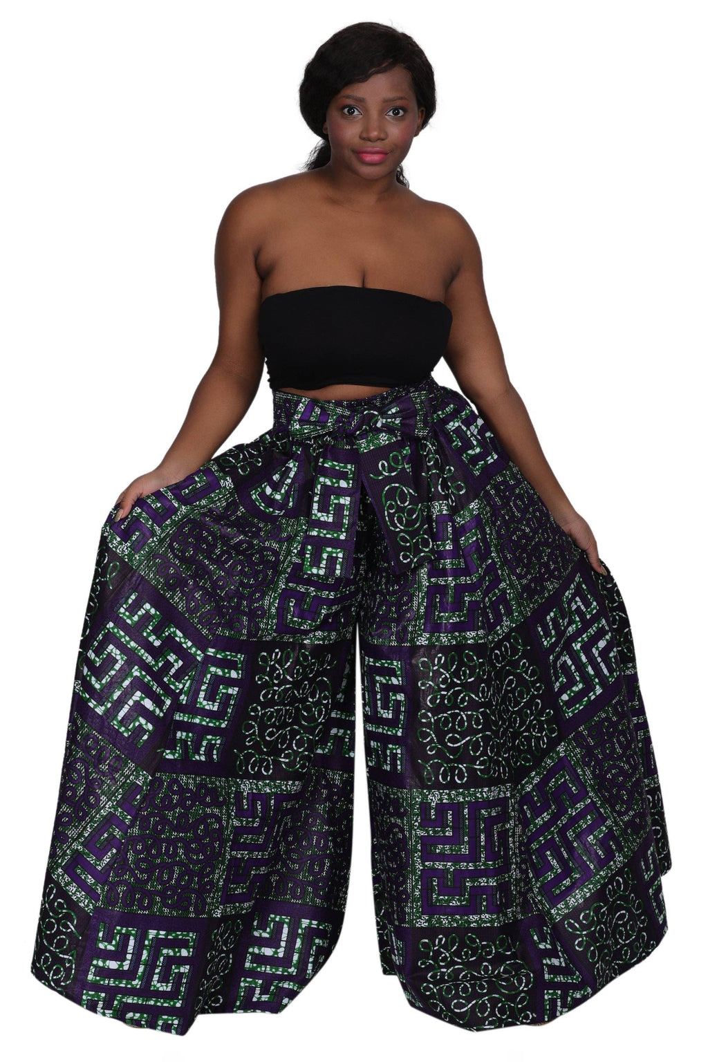 African Print Palazzo Pants 61-234