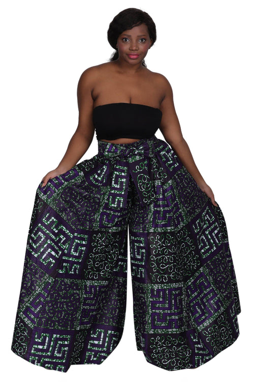 African Print Palazzo Pants 61-234