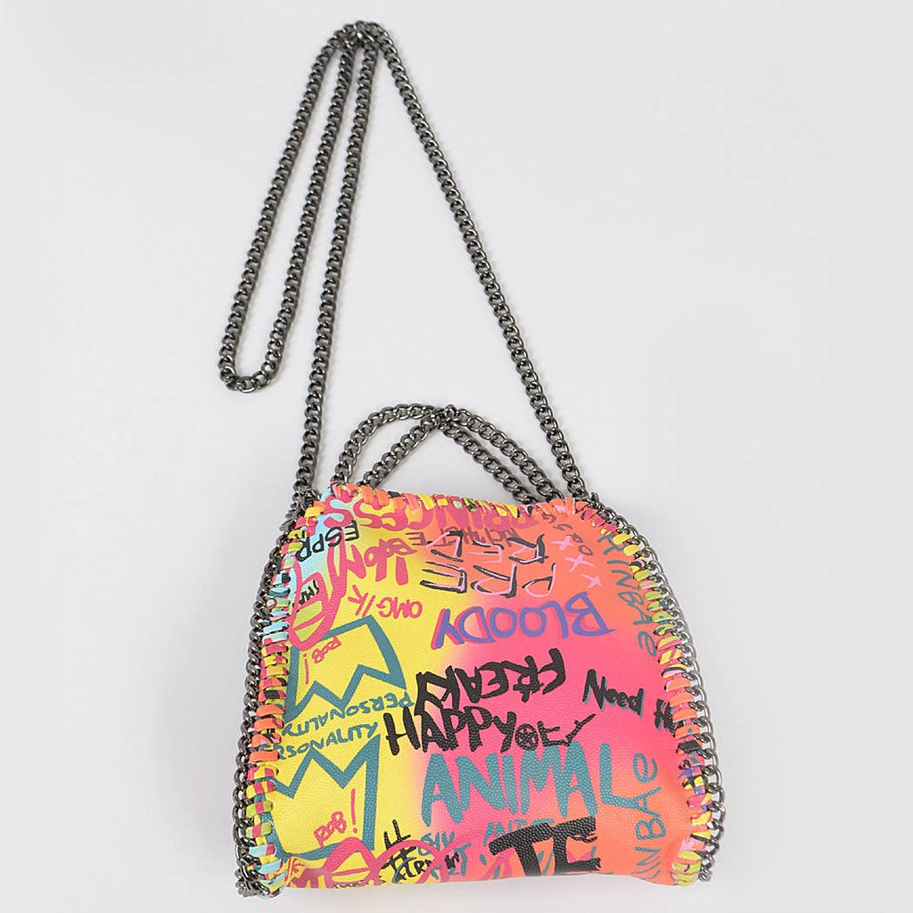 Graffiti Metal Chain Clutch