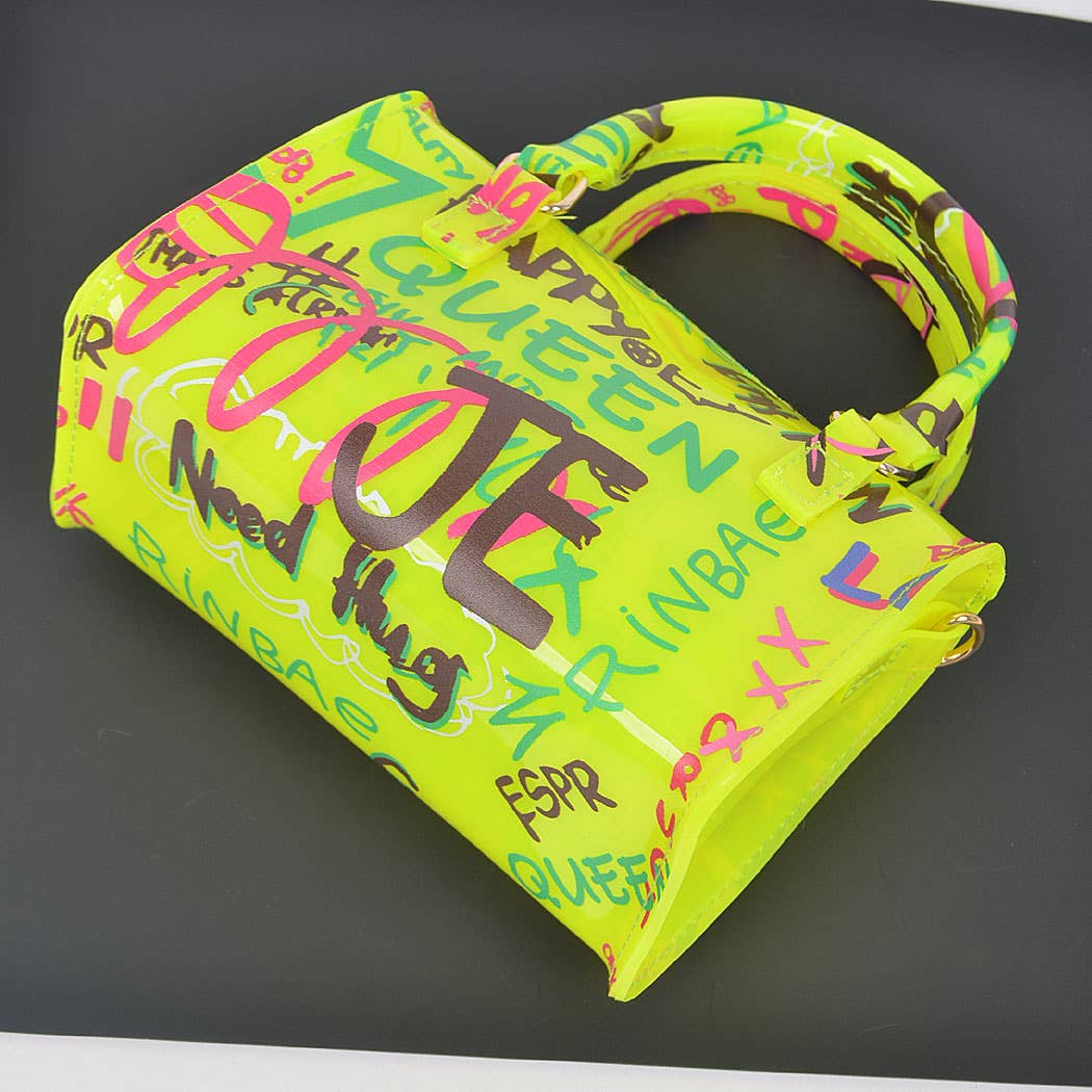 Graffiti Pvc Boston Bag
