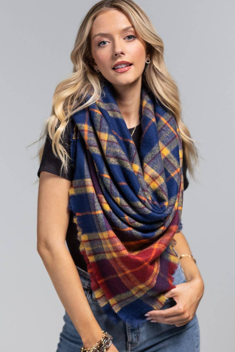 Tartan Plaid Square Scarf
