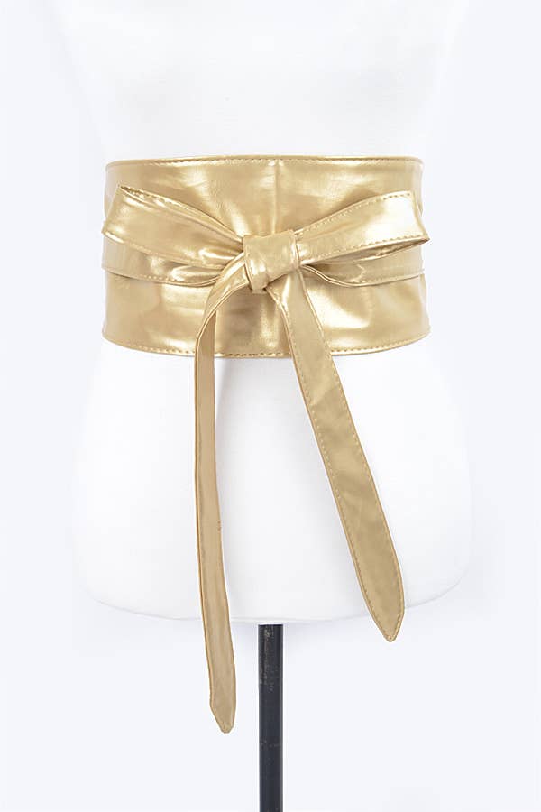 Tie Front Leather Belt
