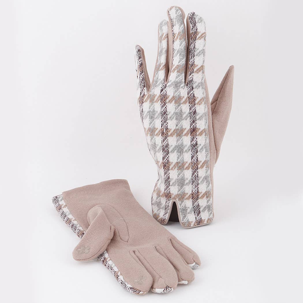 Striped Plaid Winter Gloves