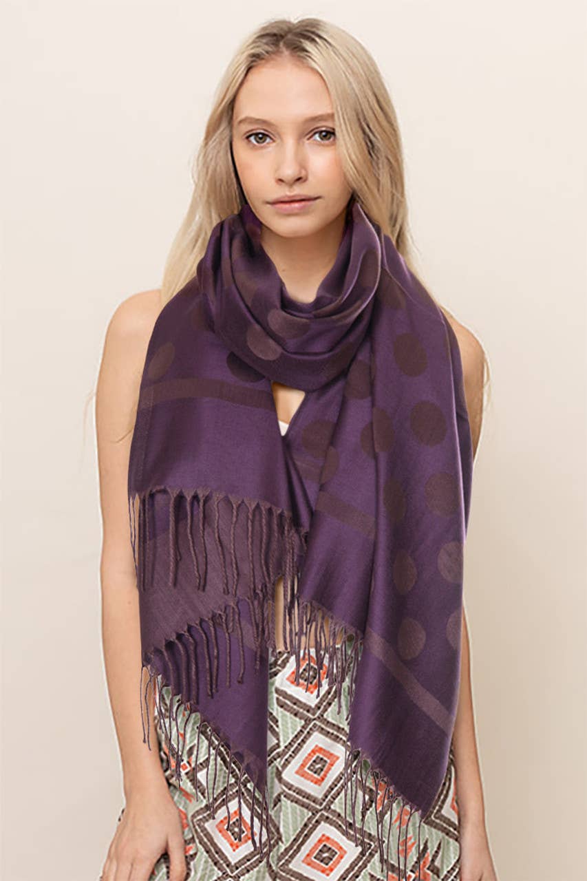 Polka Dot Pattern Pashmina Scarf