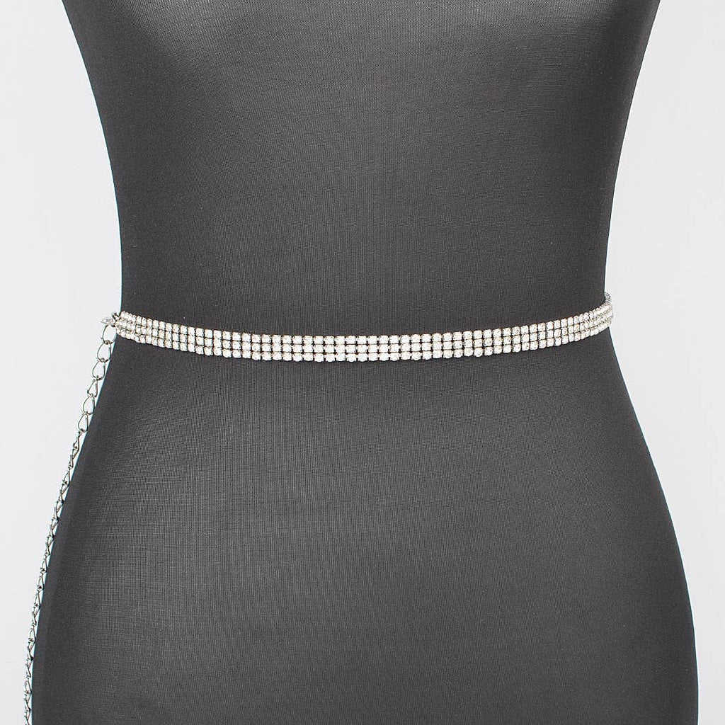 Rhinestone Plus Size Chain Belt