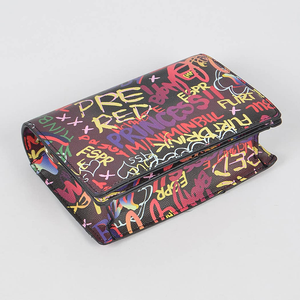 Oversized Chain Graffiti Cross Body Bag
