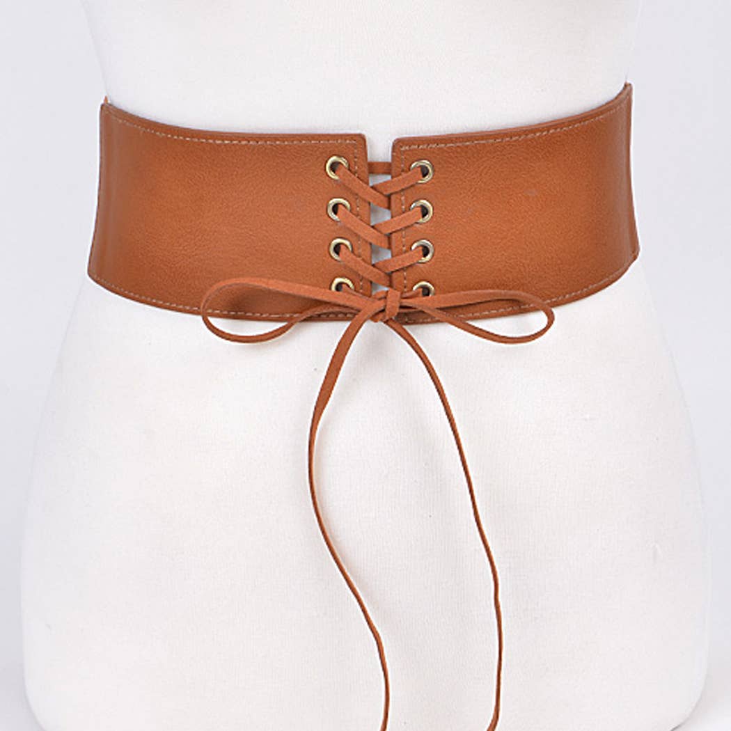 Corset Belt With Ribbon Detail
