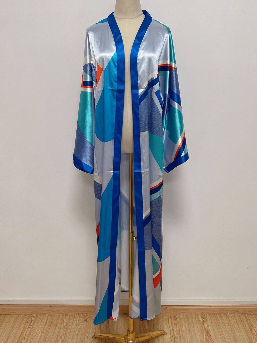 Satin Boho Floral Printed Kimono Cardigan 14 Colors