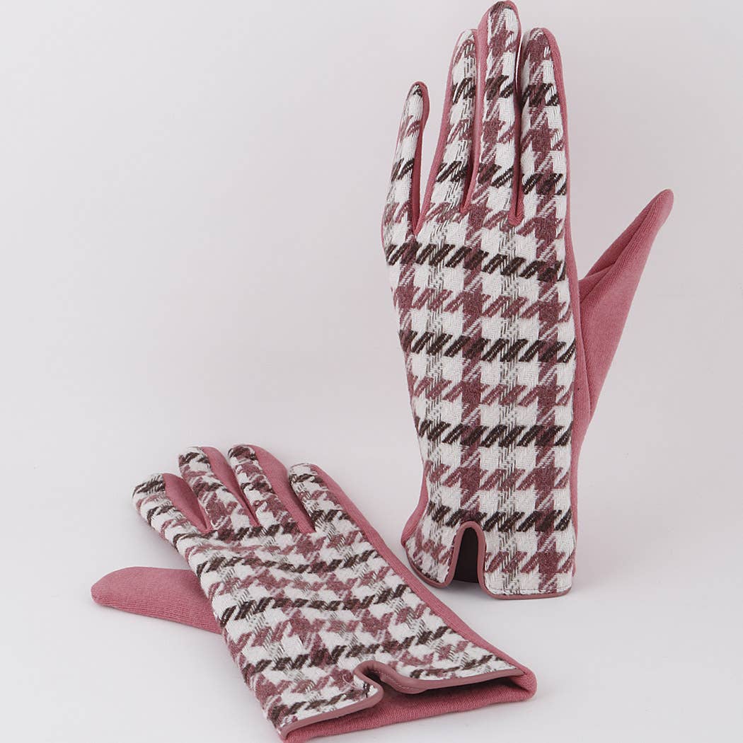 Striped Plaid Winter Gloves
