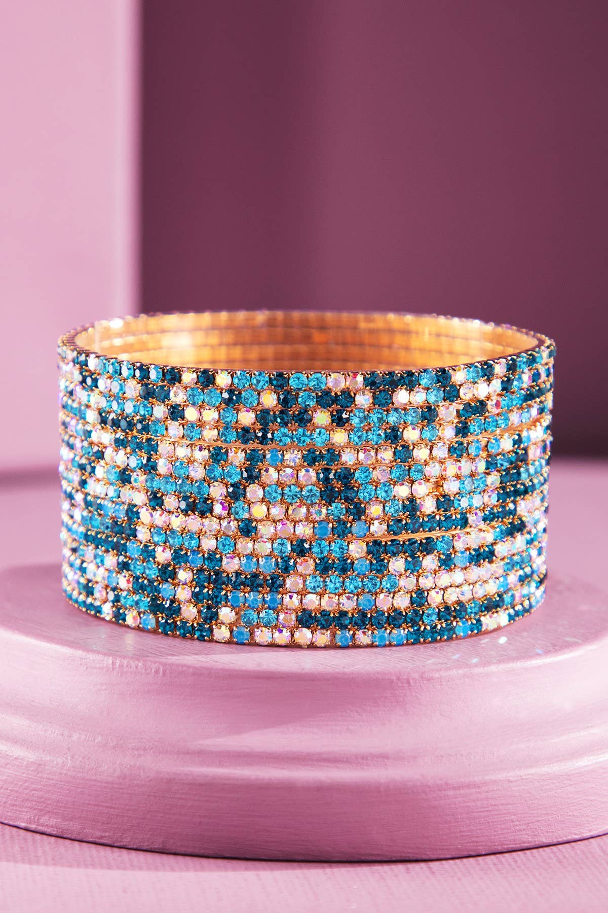 15-Layered Stackable Glass Stone Bracelets