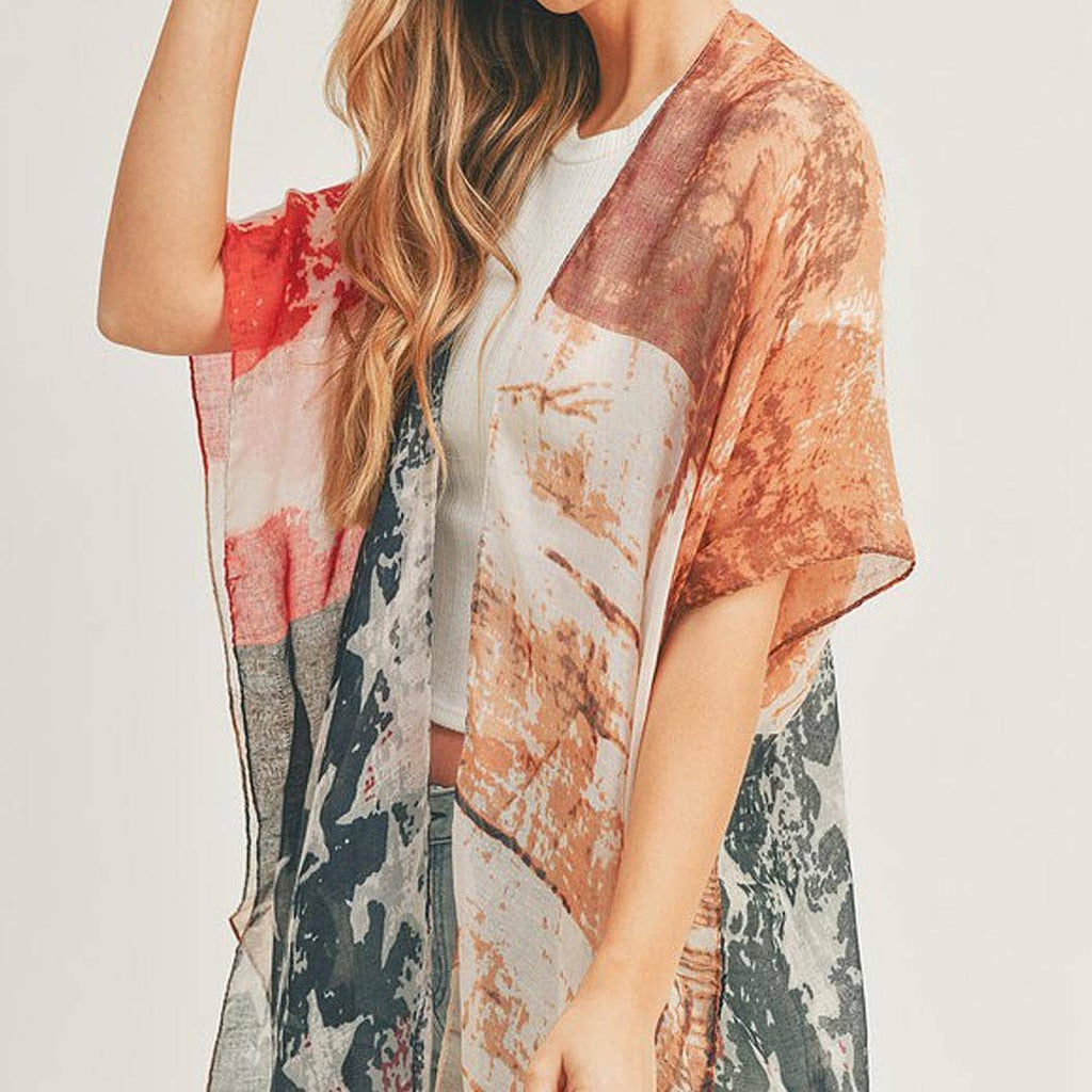 VINTAGE AMERICAN FLAG KIMONO