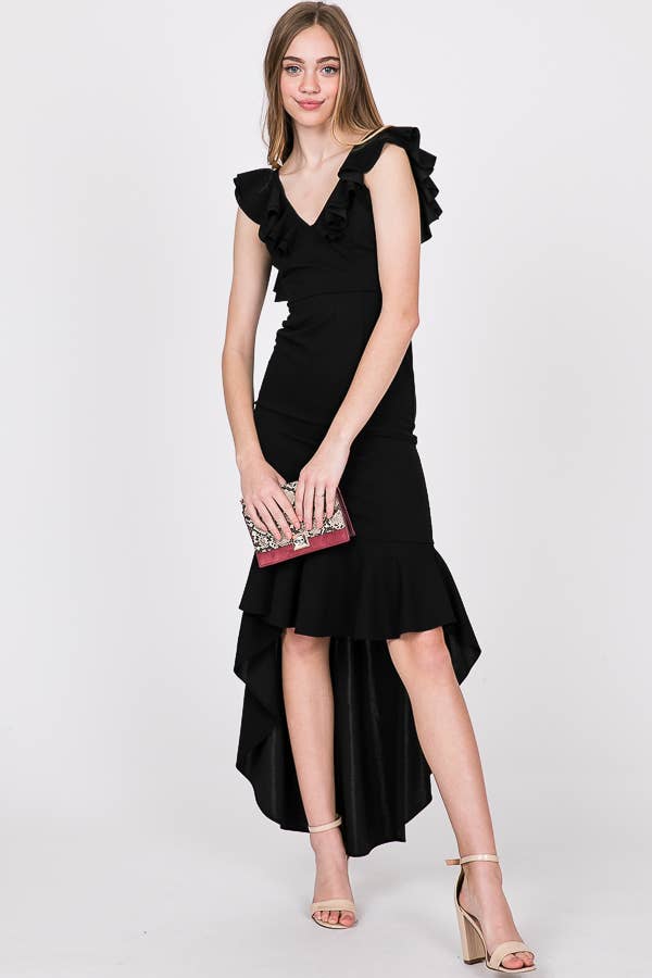 Casual Hi-Low Fishtail Midi Dress for Women 5004IMD