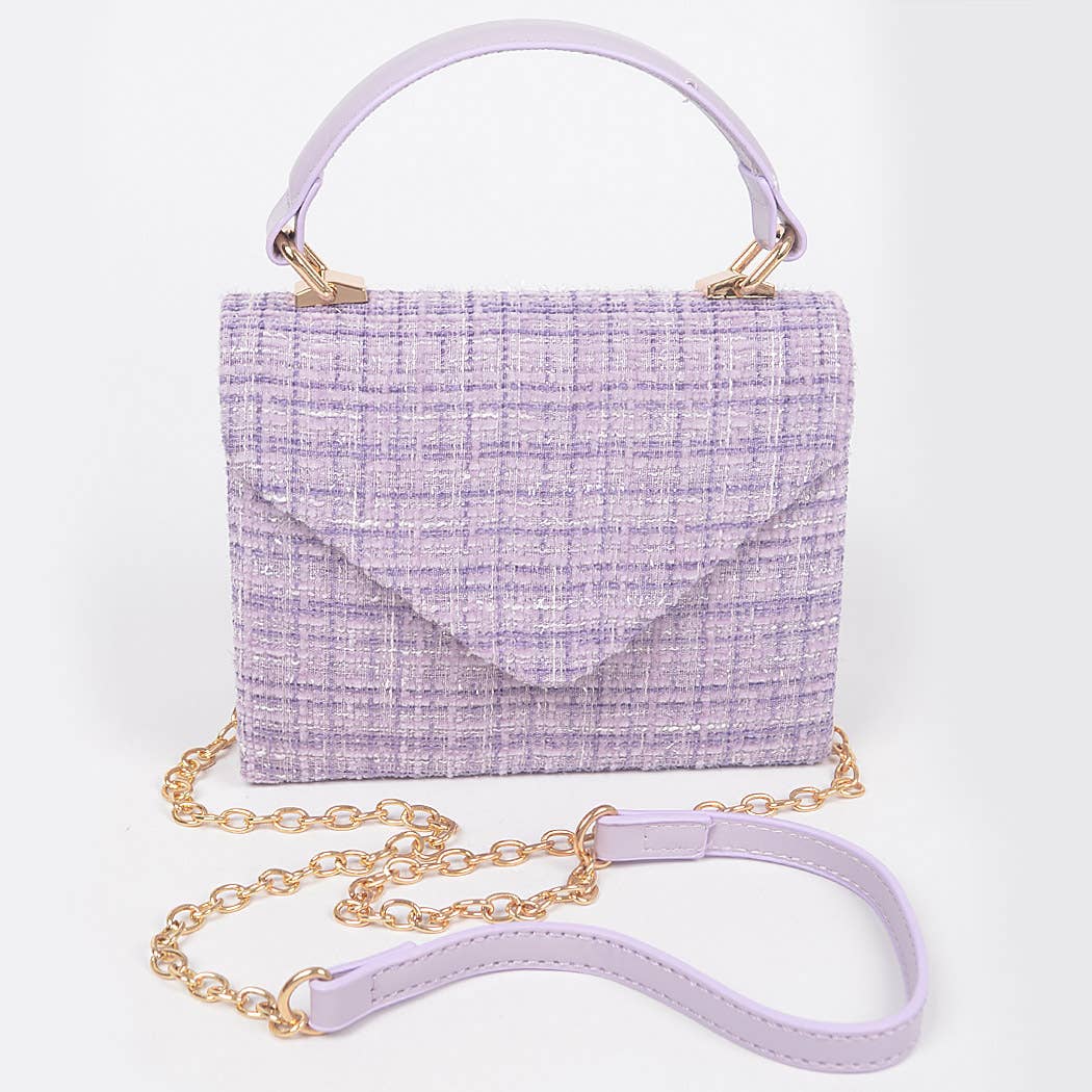 Tweed Top Handle Bag