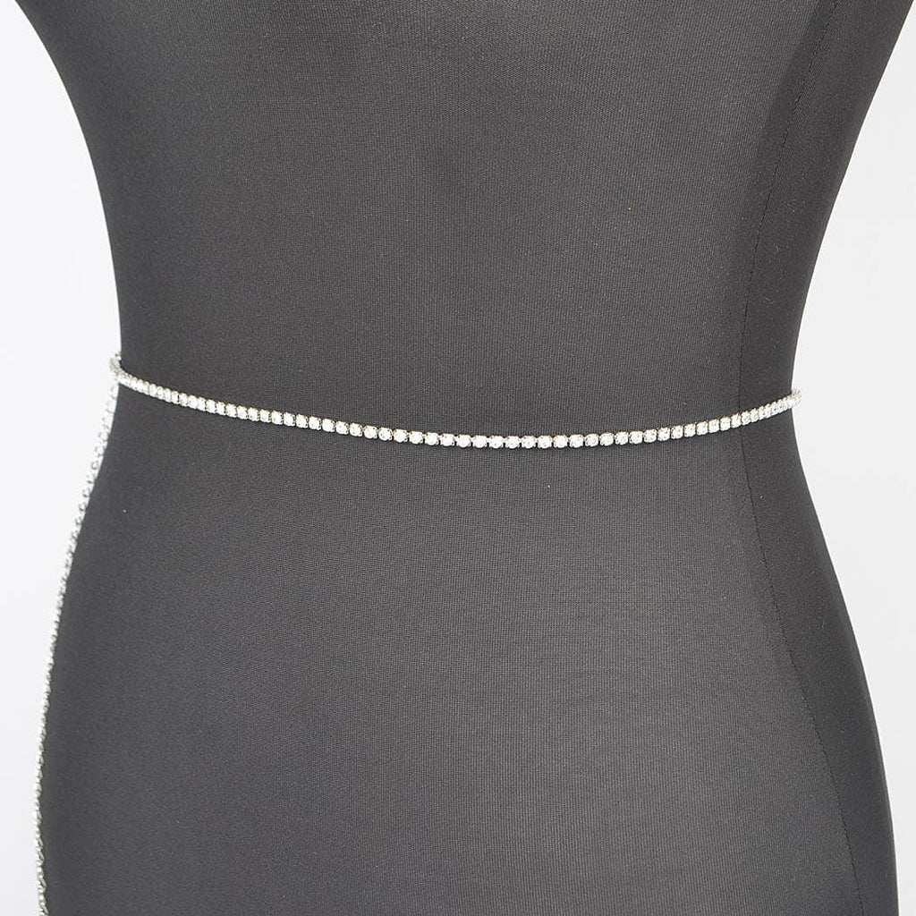 Rhinestone Plus Size Chain Belt