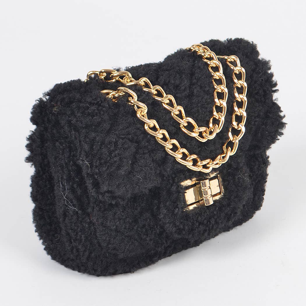 Faux Fur Mini Crossbody Bag