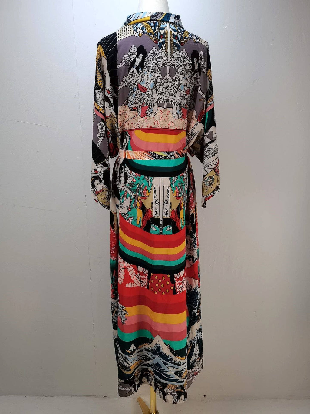 Bohemian Printed Resort Beach Cover-Up Kimono