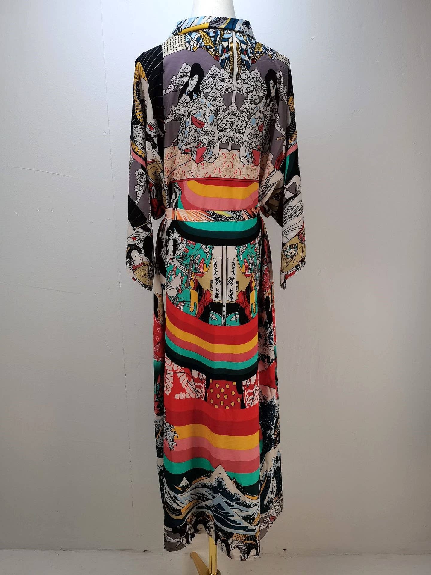 Bohemian Printed Resort Beach Cover-Up Kimono