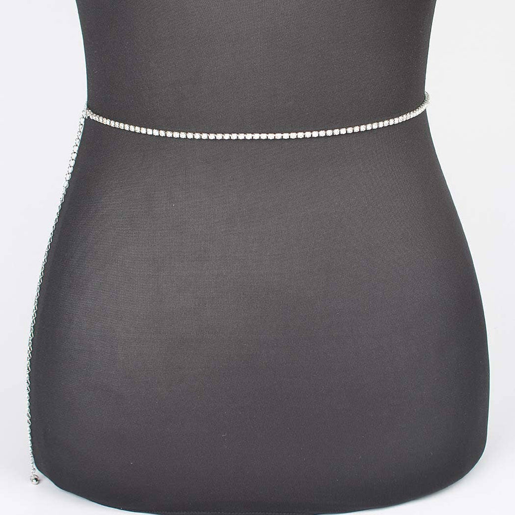 Rhinestone Plus Size Chain Belt