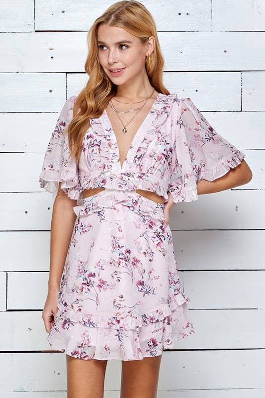 Floral Print Ruffle Everyday Dress 5101IMD