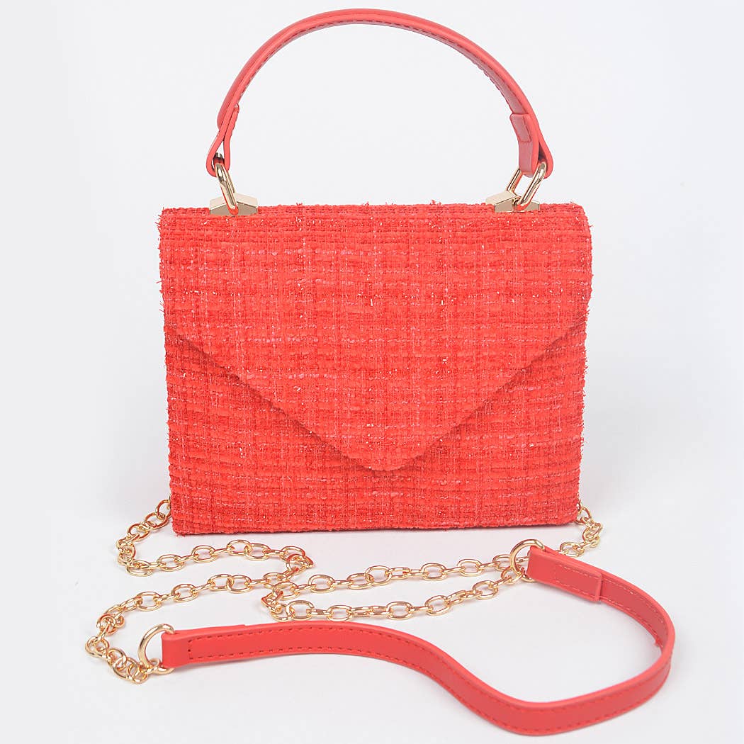 Tweed Top Handle Bag