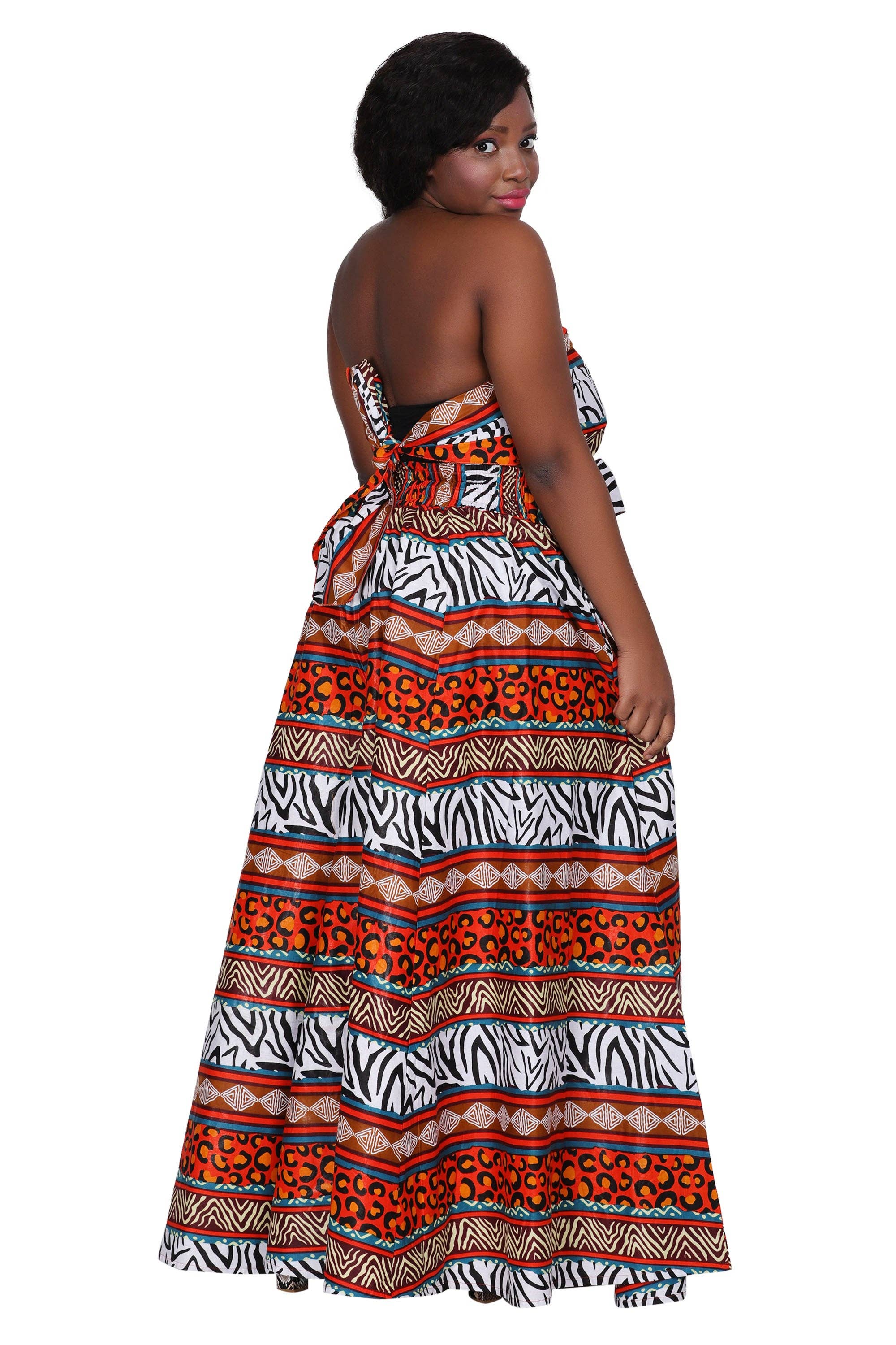 African Multi Animal Print Palazzo/Wide Leg Infinity Pants