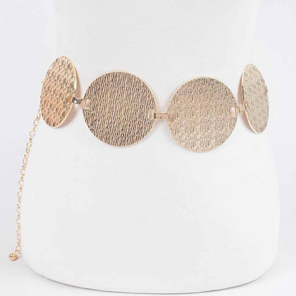 Iron Circular Plated Plus Size Belt