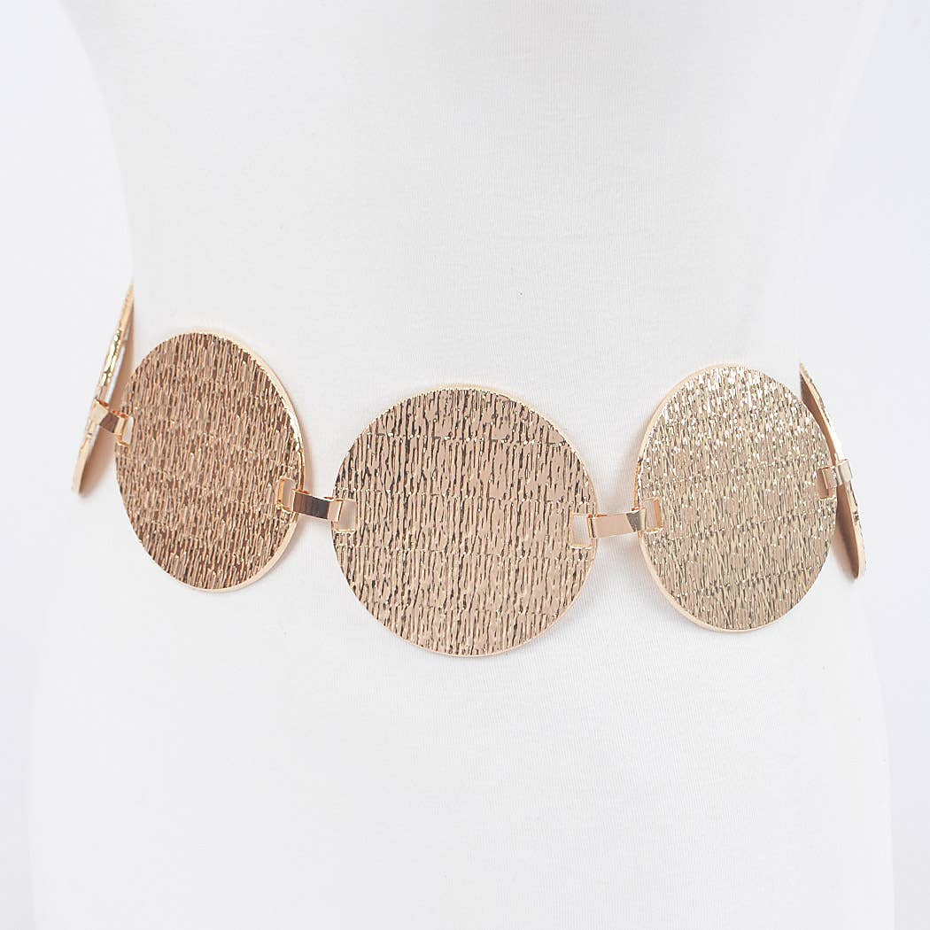 Iron Circular Plated Plus Size Belt