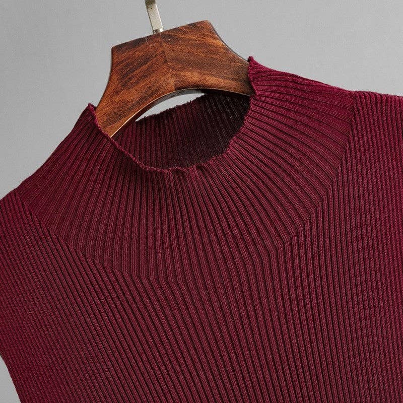 Solid Color Slim Stretch Knit Sleeveless Dress