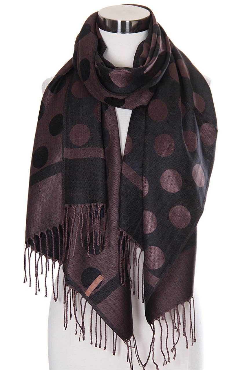 Polka Dot Pattern Pashmina Scarf