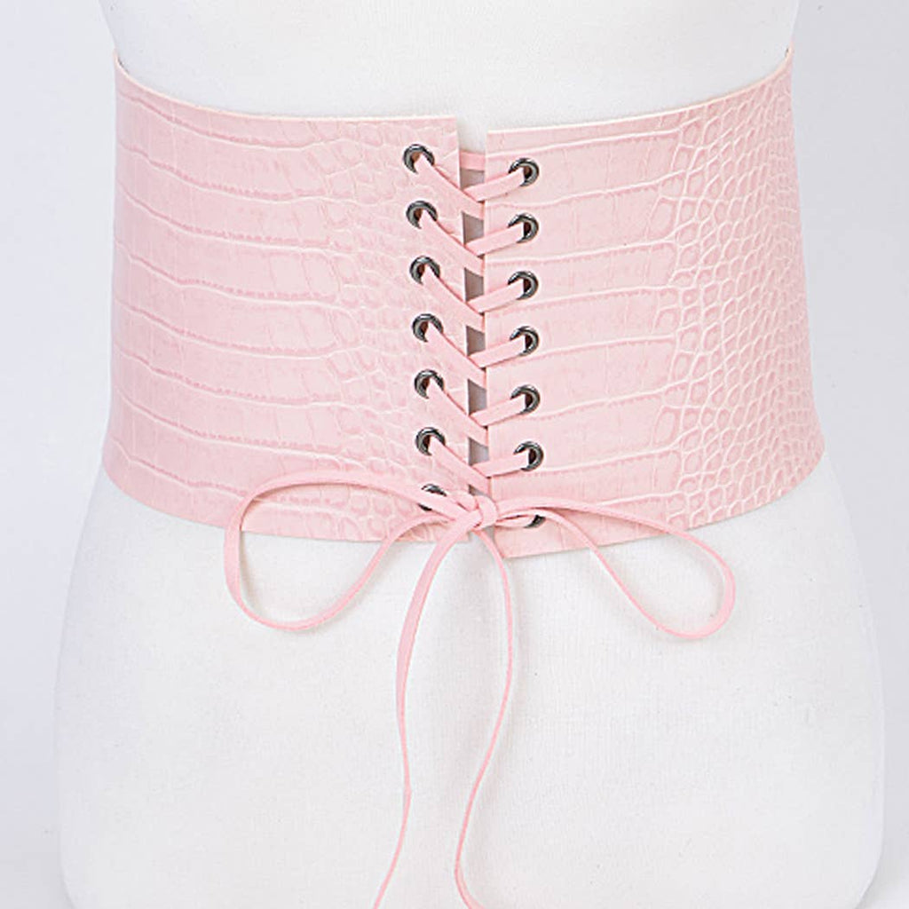 PLUS SIZE - WIDE FRONT TIE CORSET LADY BELT